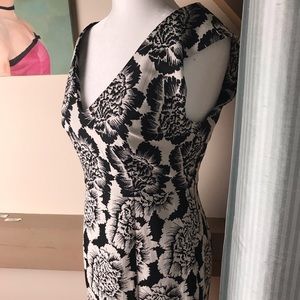 Tracy Reese Black and White Floral Dress